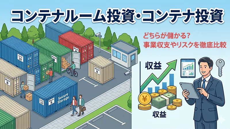 【トランクルーム投資・コンテナ投資】どちらが儲かる？事業収支やリスクを徹底比較