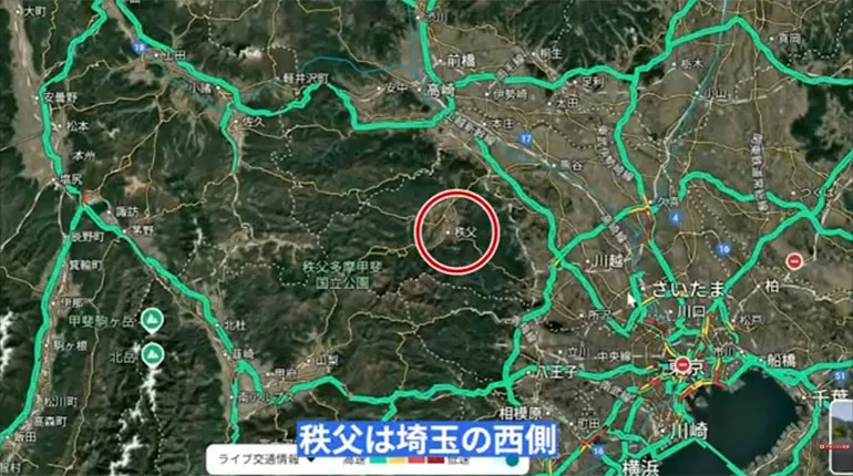 道の駅 果樹公園あしがくぼ 位置マップ