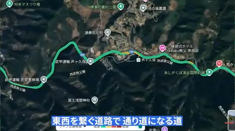 道の駅 果樹公園あしがくぼ 国道299号線 周辺マップ