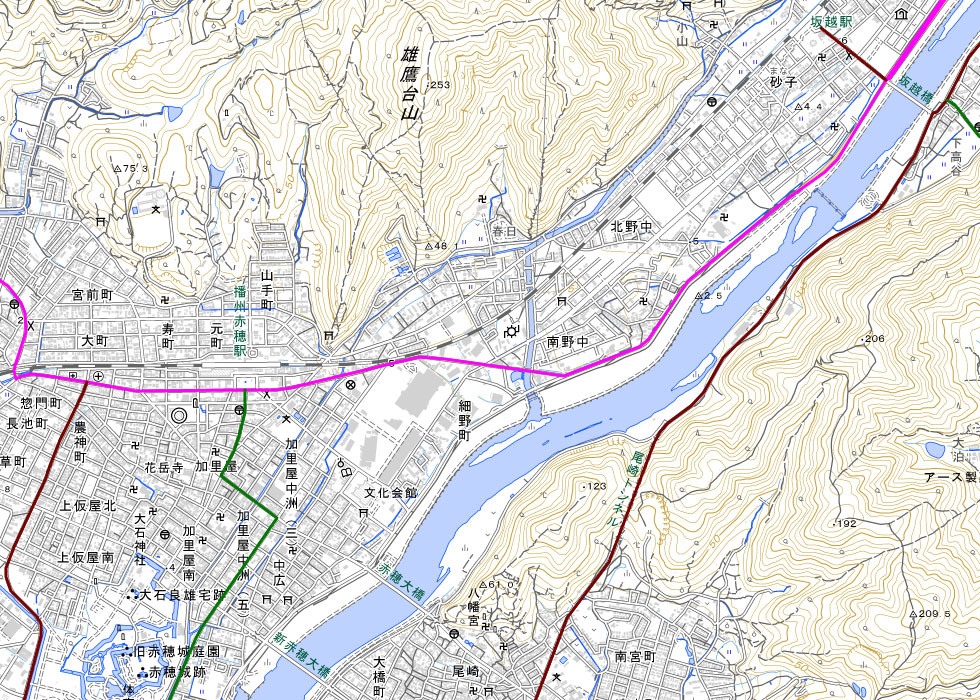 主要幹線道路の路線図