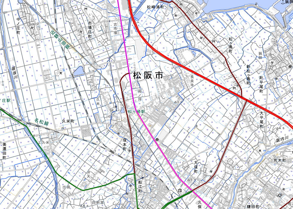 主要幹線道路の路線図
