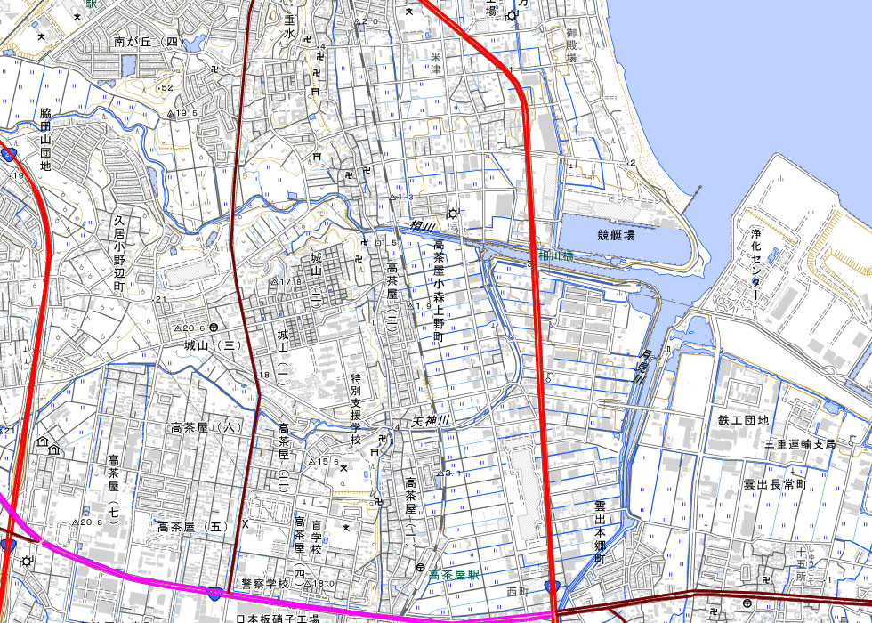 主要幹線道路の路線図
