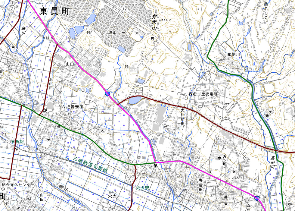 主要幹線道路の路線図