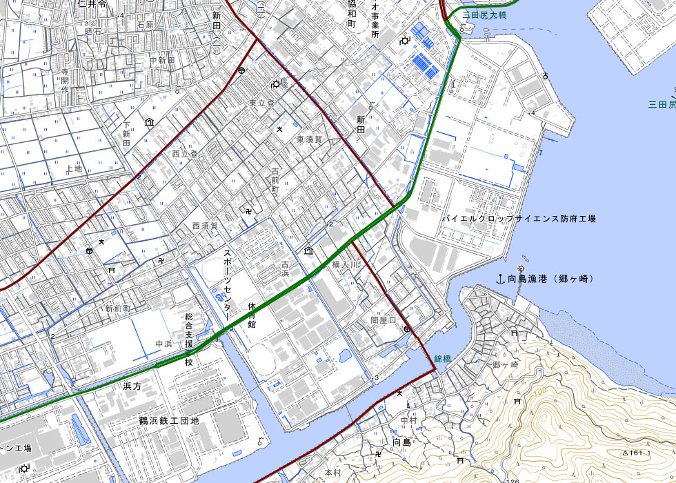 主要幹線道路の路線図