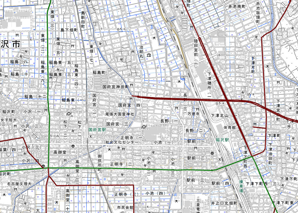 主要幹線道路の路線図