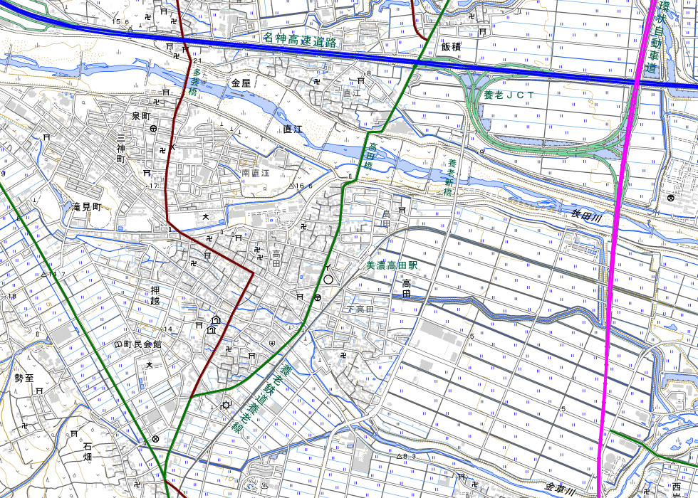 主要幹線道路の路線図