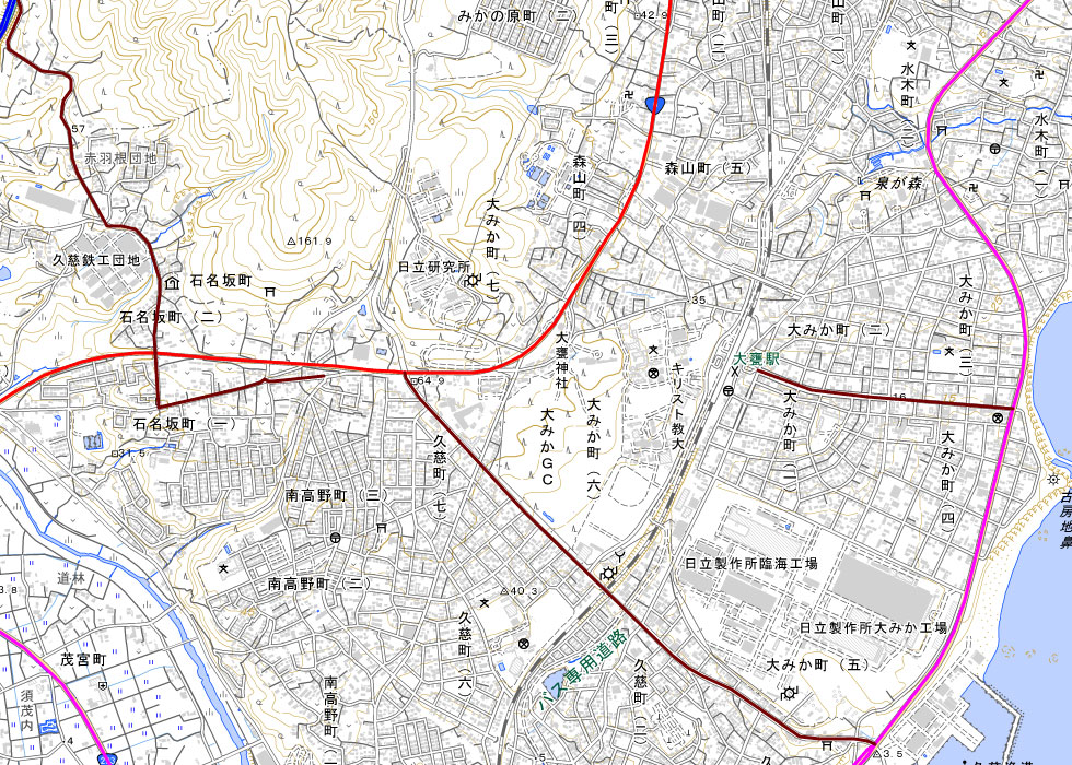 主要幹線道路の路線図