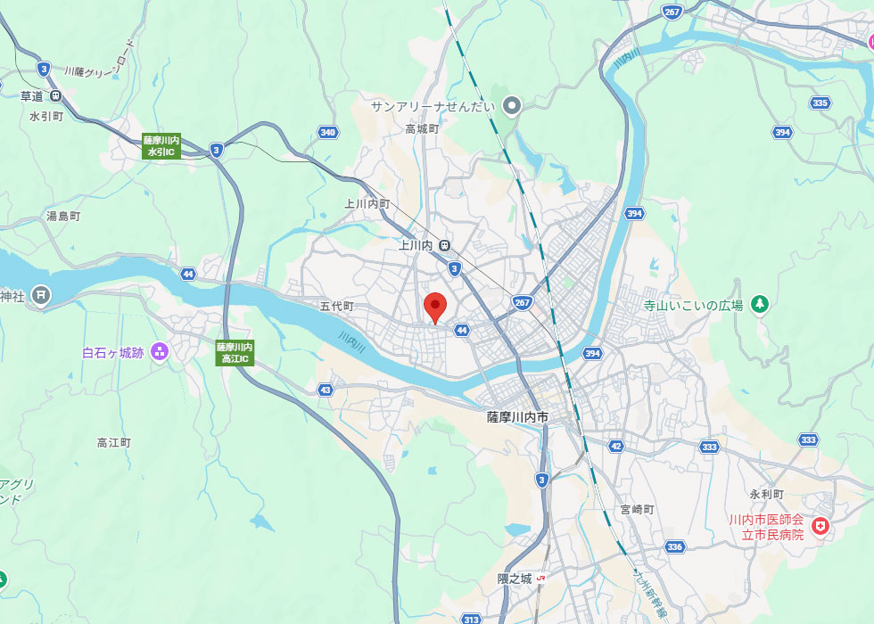 設置予定地周辺の地図