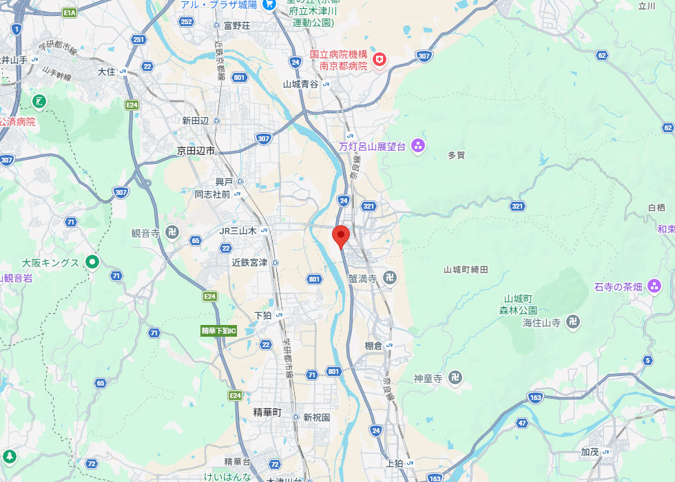 設置予定地周辺の地図