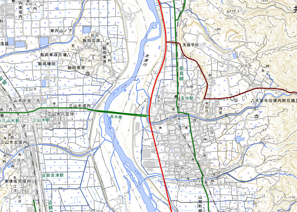 主要幹線道路の路線図