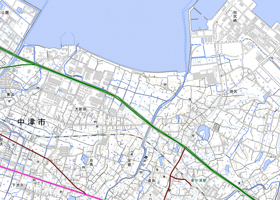主要幹線道路の路線図