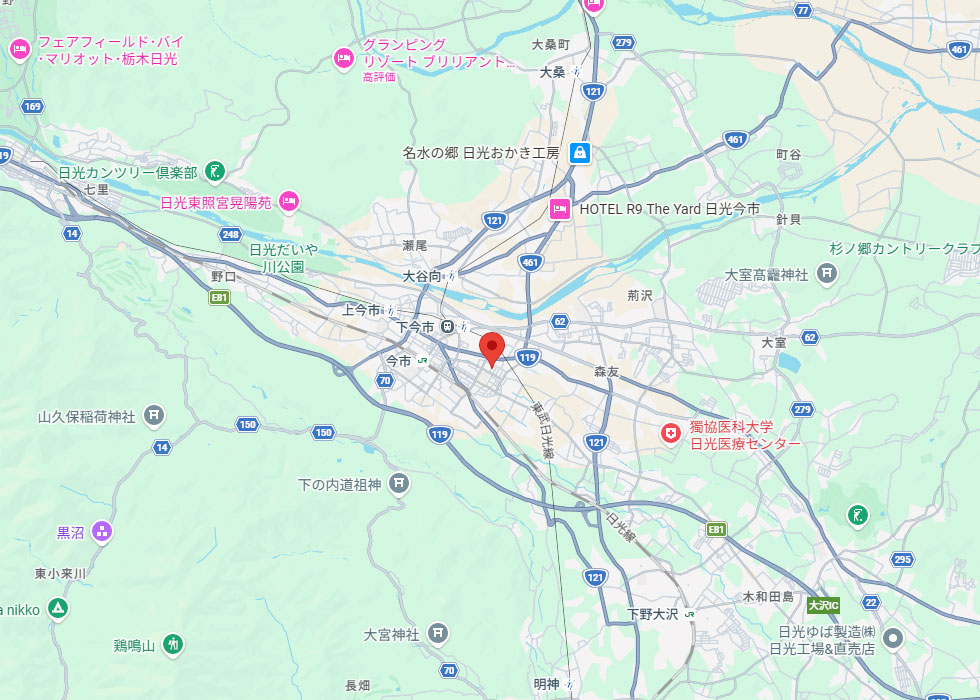設置予定地周辺の地図