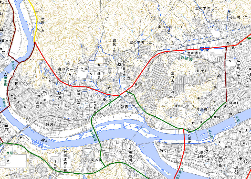 主要幹線道路の路線図