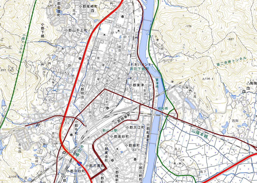 主要幹線道路の路線図