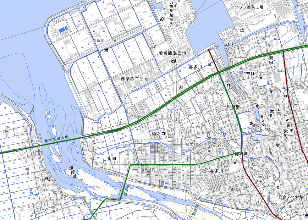 主要幹線道路の路線図