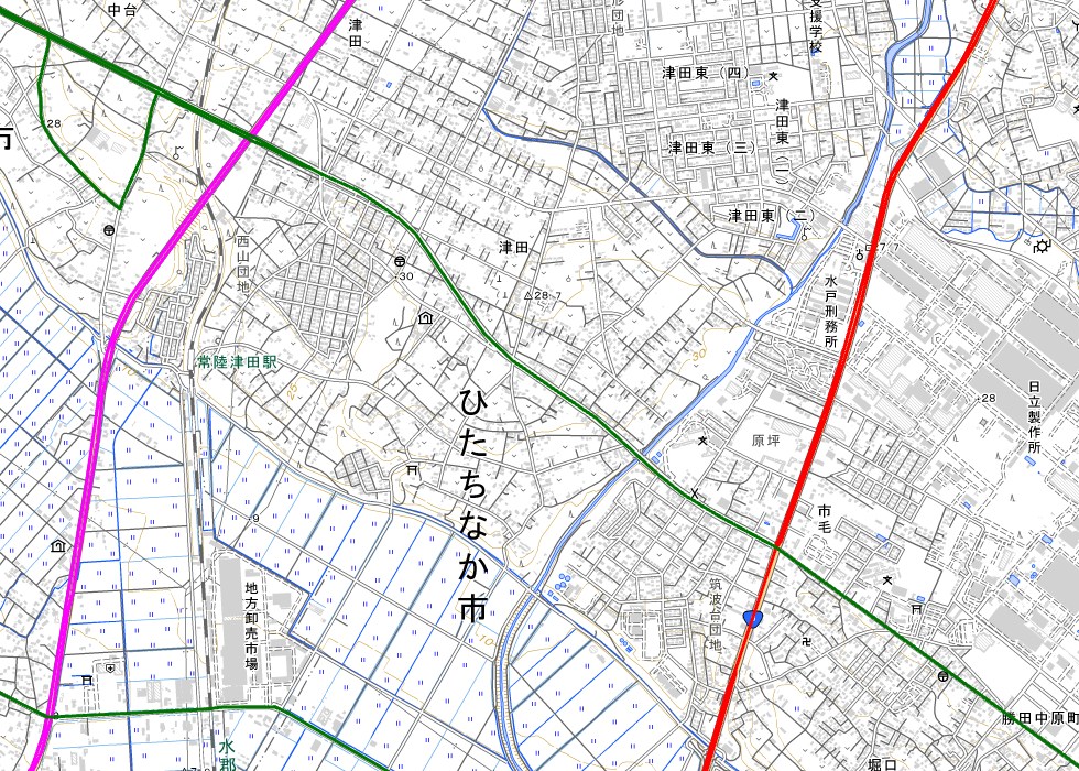 主要幹線道路の路線図