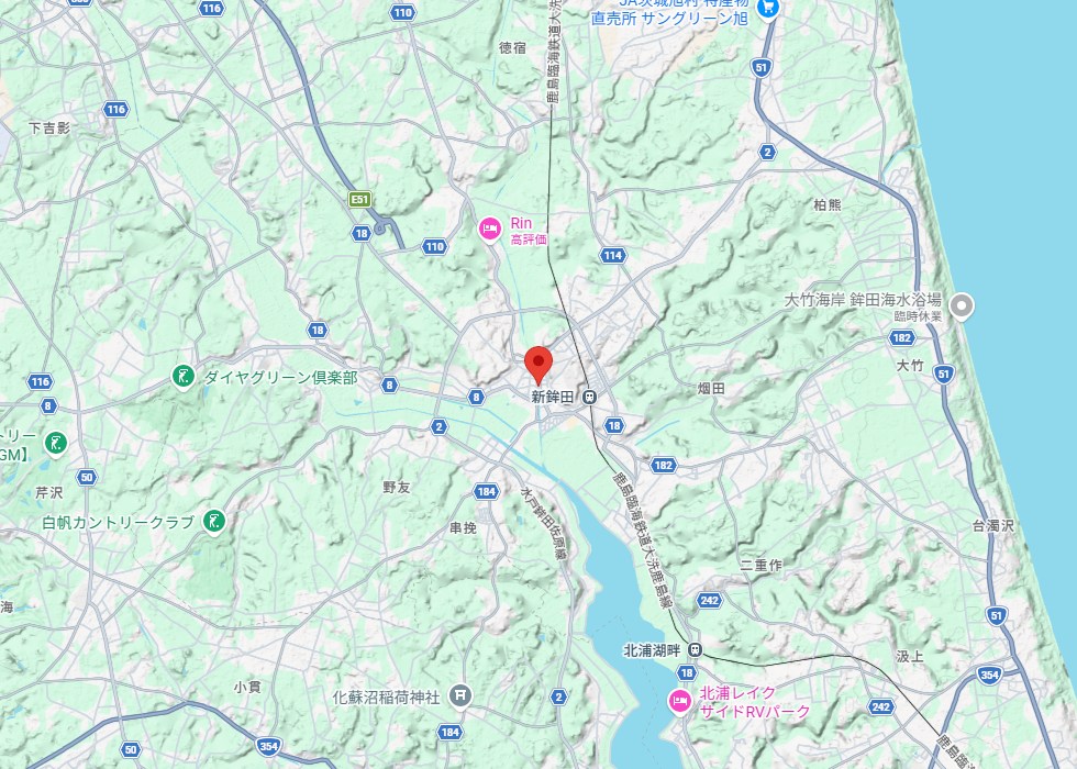 設置予定地周辺の地図