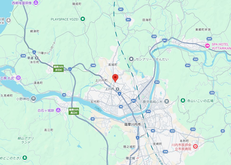 設置予定地周辺の地図