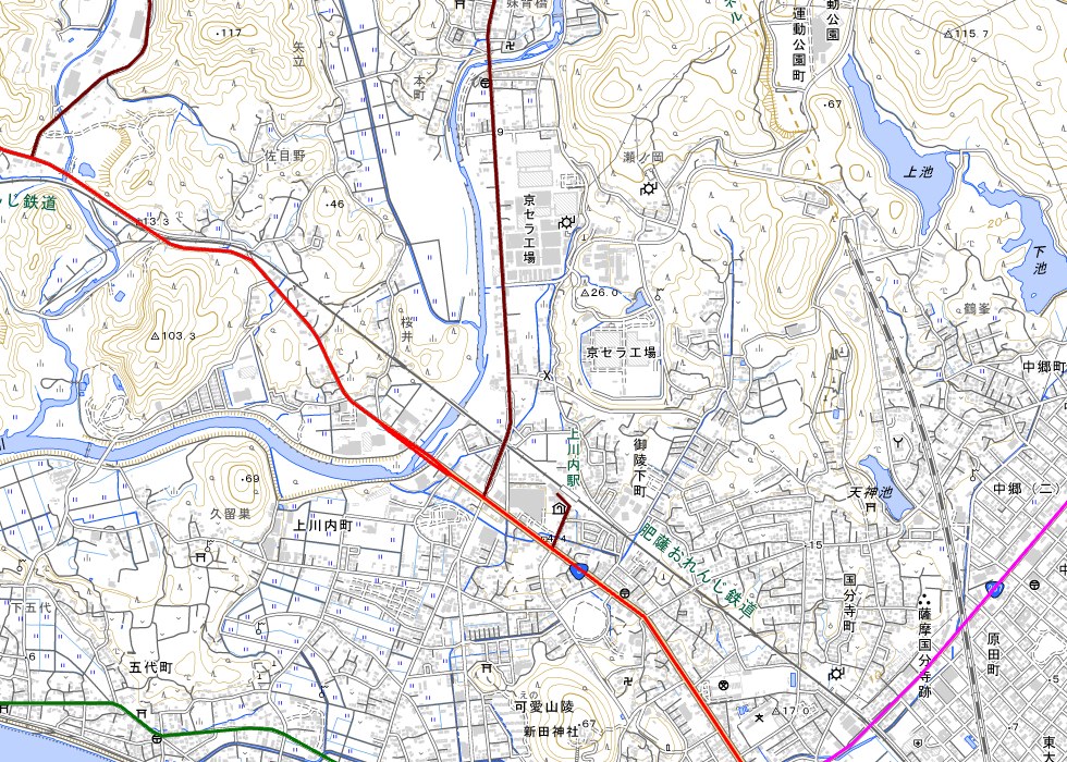 主要幹線道路の路線図