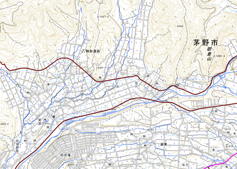 主要幹線道路の路線図