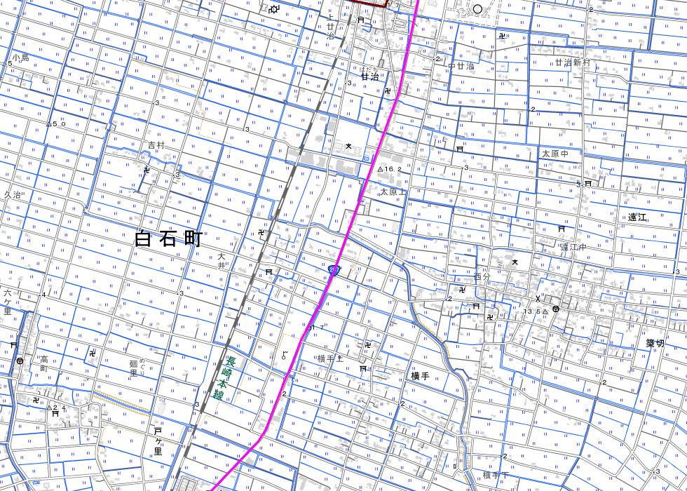 主要幹線道路の路線図