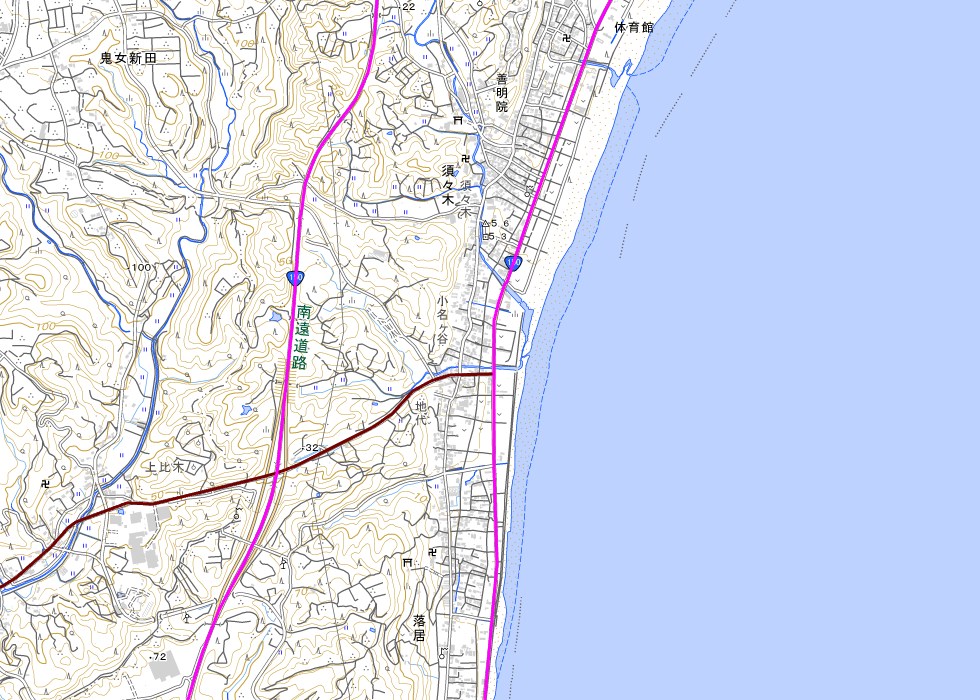 主要幹線道路の路線図