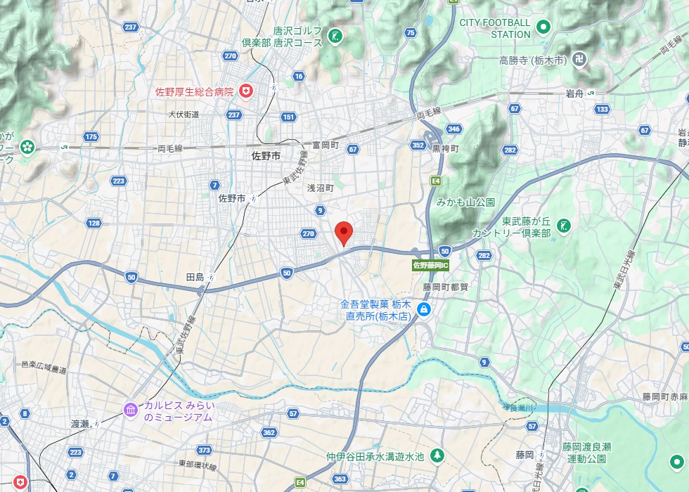 設置予定地周辺の地図