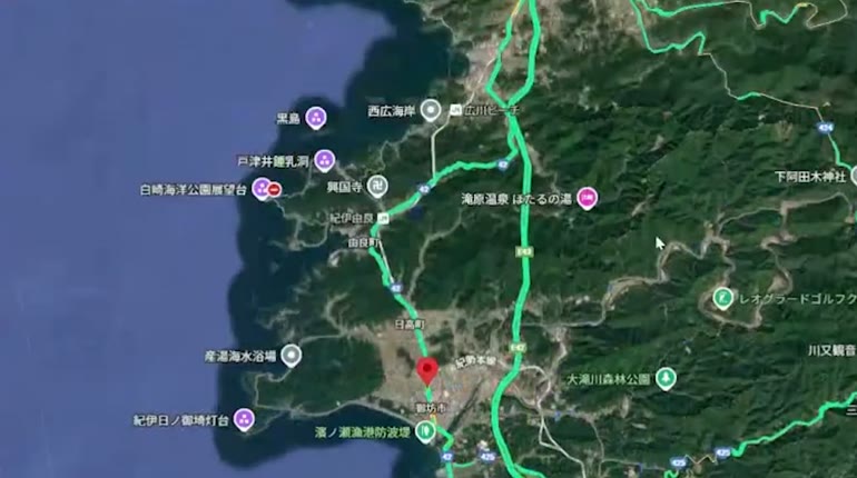 和歌山県御坊市の位置